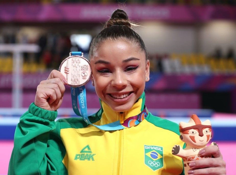Flavinha cresce na final, conquista o bronze no individual geral da ginÃ¡stica artÃ­stica do Pan
