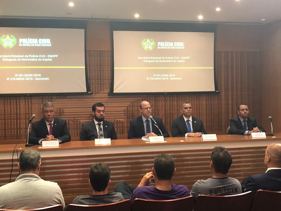 Governador Wilson Witzel concede entrevista coletiva para detalhar prisão de suspeitos da morte de Marielle Franco â?? Foto: Henrique Coelho / G1