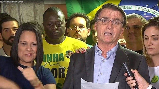 Discurso do presidente eleito Jair Bolsonaro Foto: Picasa / Reprodução TV