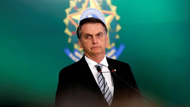 O presidente eleito Jair Bolsonaro, durante pronunciamento à imprensa Foto: Adriano Machado/Reuters/07-10-2018