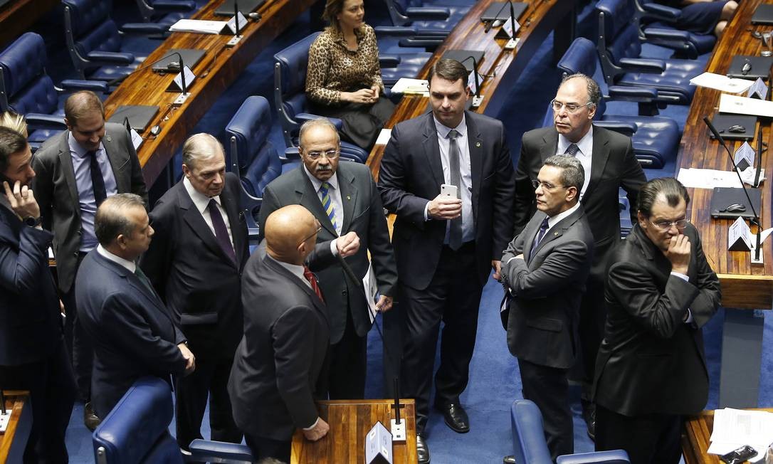 Plenário do Senado durante votação dos destaques à reforma da Previdência Foto: Jorge William / Agência O Globo