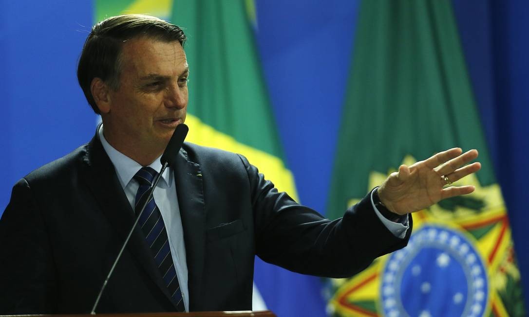 Presidente Jair Bolsonaro participa da Solenidade de Assinatura da MP para Confisco de Bens de Traficantes 17/06/2019 Foto: Jorge William / Agência O Globo