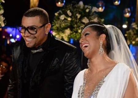 Naldo e Ellen durante o casamento deles, em 2015
