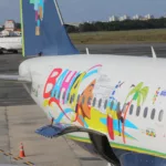 Avião em homenagem à Bahia foi apresentada durante anúncio dos voos regionais. Foto: Vagner Souza/PS Notícias