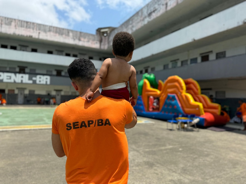 Dia das Crianças na Penitenciária Lemos Brito. Foto: Divulgação/Seap
