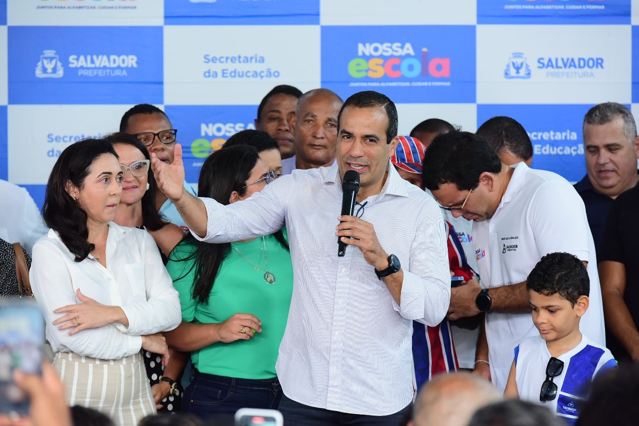 Prefeito Bruno Reis em entrega de obra de requalificação. Foto: Valter Pontes/Secom PMS