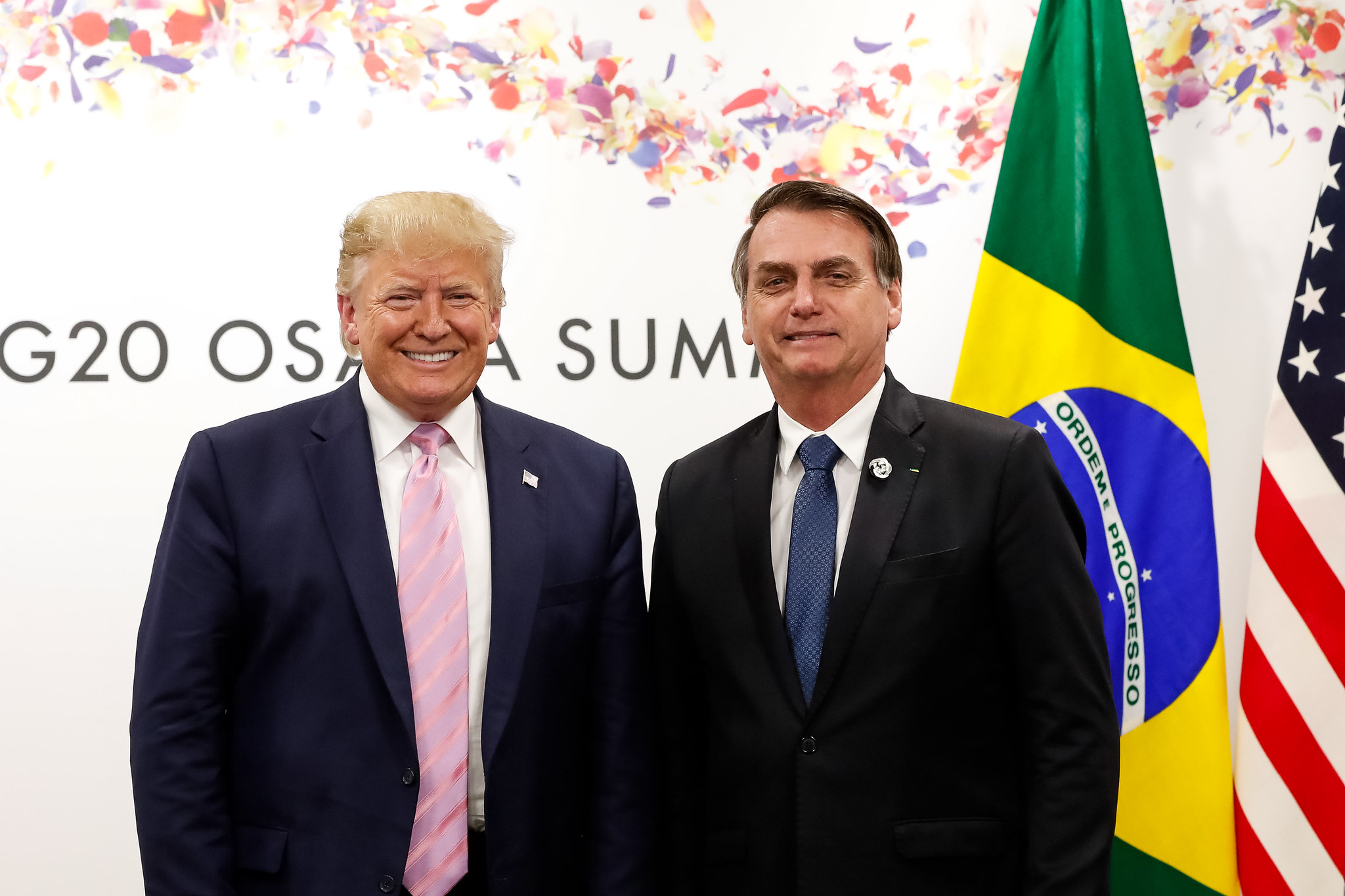 Donald Trump e Jair Bolsonaro se encontram nos EUA em 2019