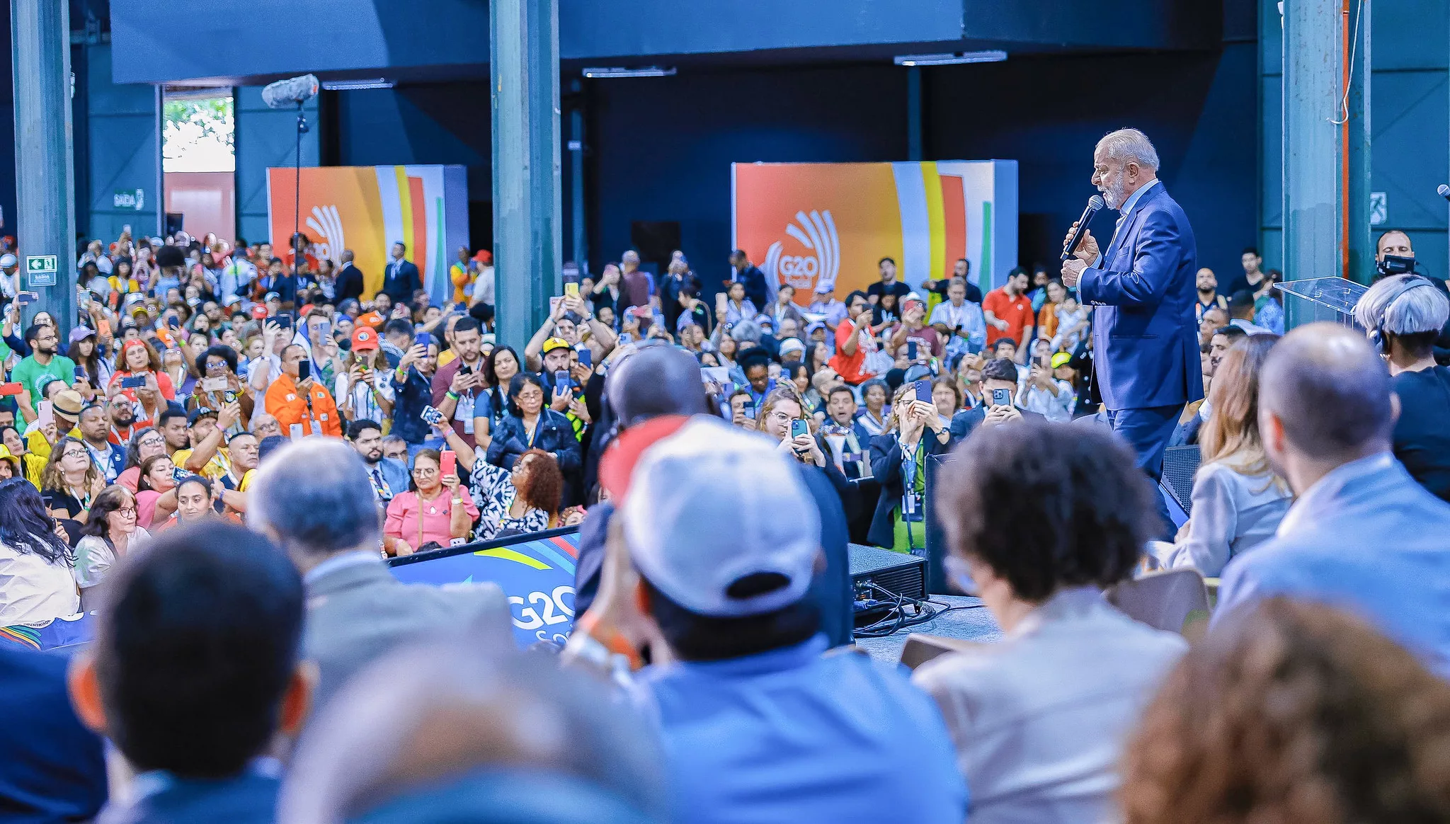 Lula discursa durante o encerramento do G20 Social, no Rio de Janeiro