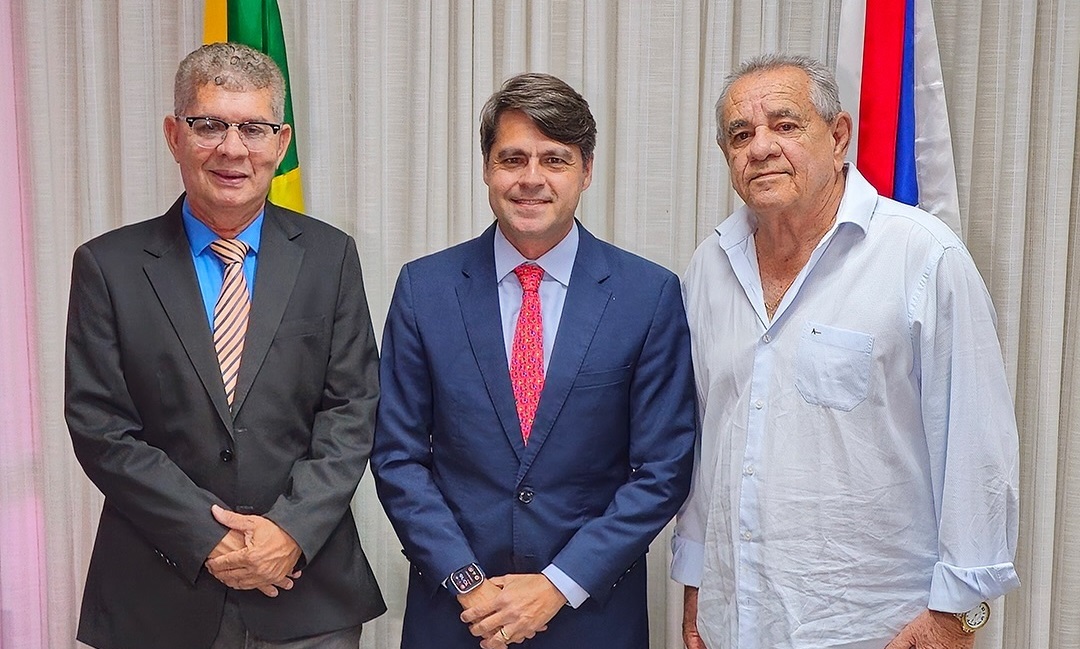 O primeiro vice-presidente Zé Raimundo e os deputados Paulo Câmara e Euclides Fernandes. Foto: Divulgação
