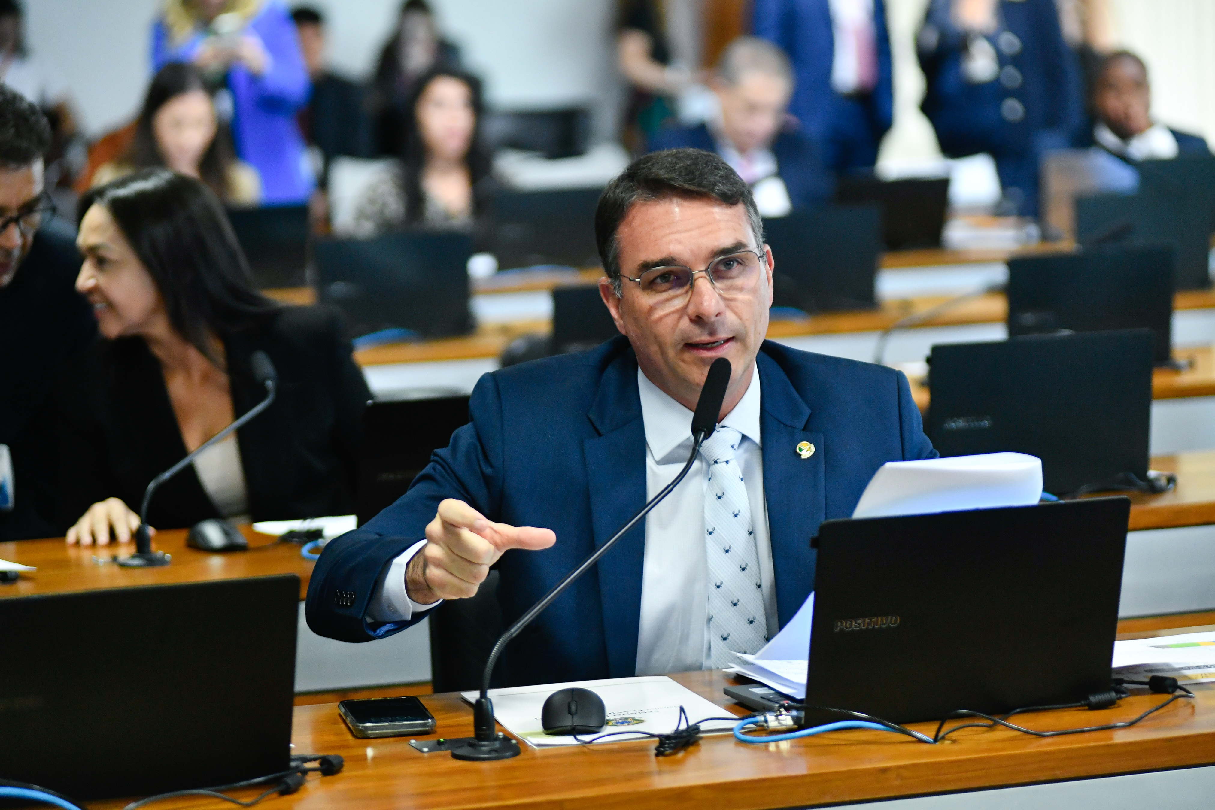 Flávio Bolsonaro (PL-RJ) é o relator da PEC das Praias no Senado Federal. Foto: Geraldo Magela/Agência Senado