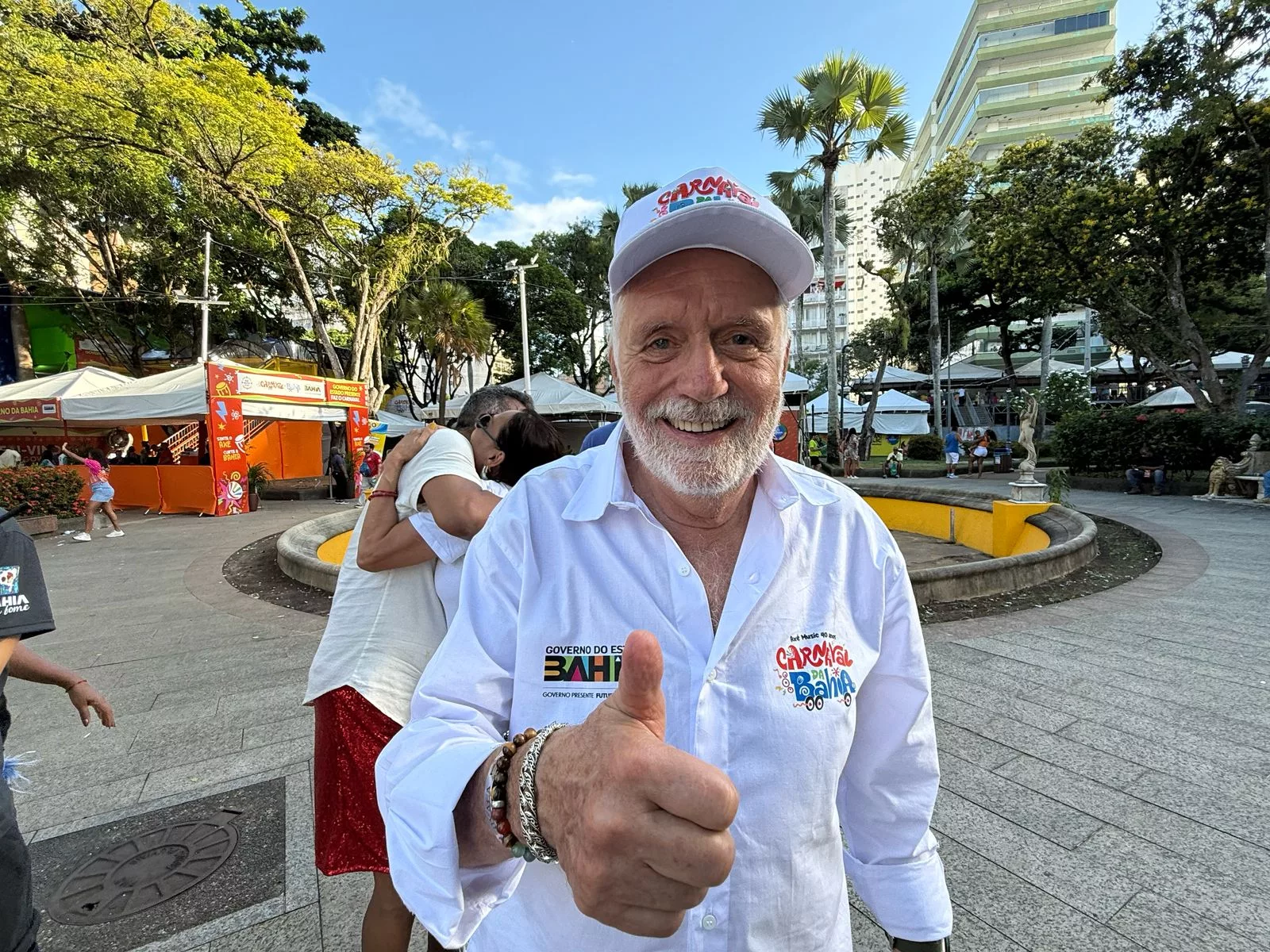 Senador Jaques Wagner no Campo Grande. Foto: Juliana Rodrigues/PS Notícias