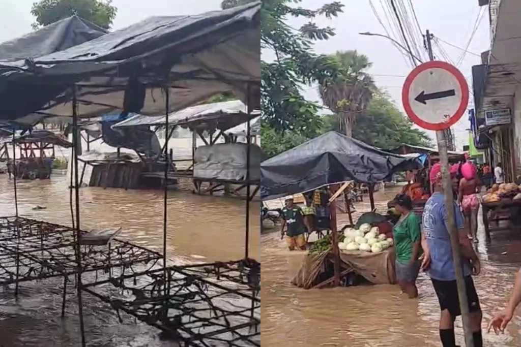 Rio Subaé transborda em Santo Amaro e deixa famílias desabrigadas