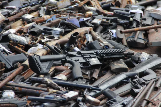 Destruição de armas apreendidas no CORE