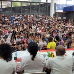 Professores da rede municipal de ensino de Salvador em assembleia. Foto: Divulgação/APLB-Sindicato