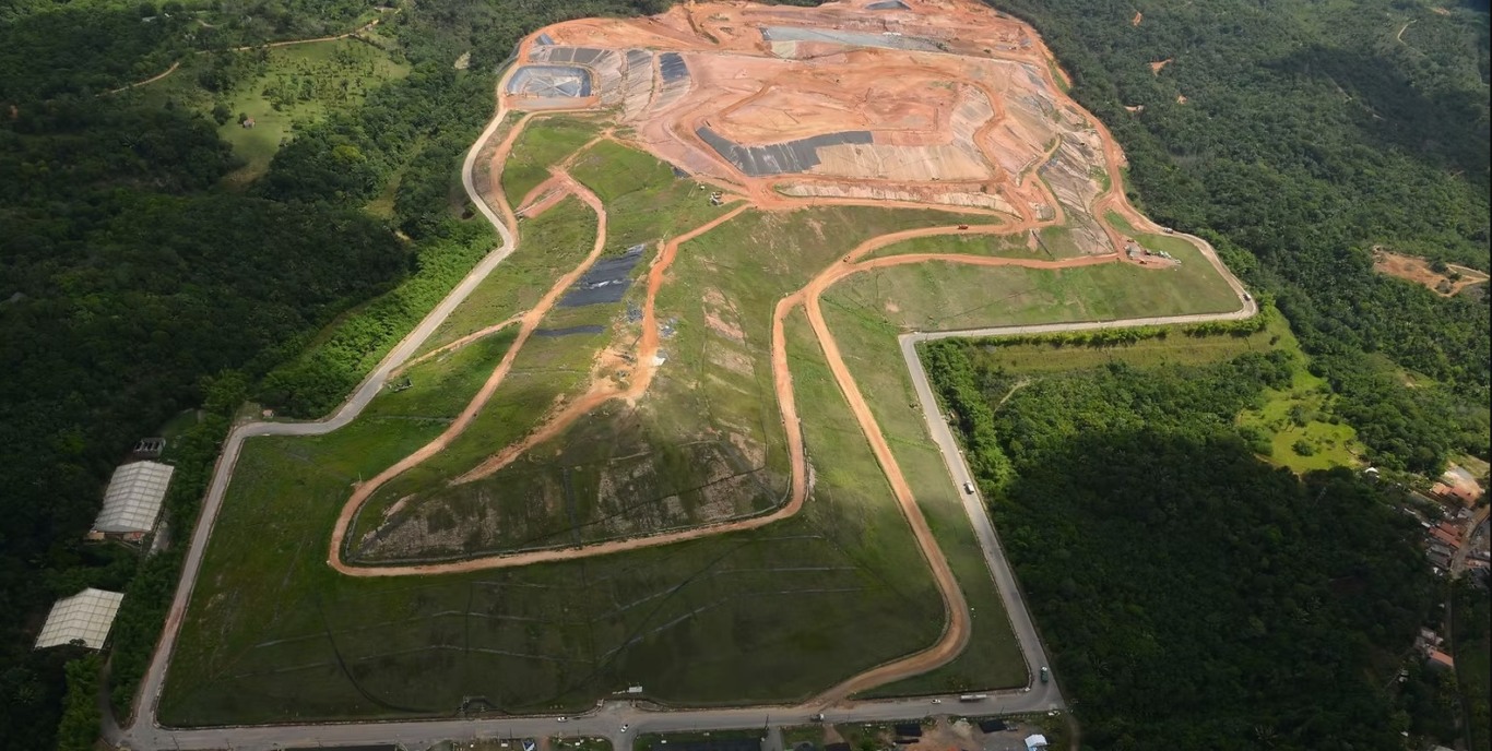 Aterro Metropolitano Centro localizado no Cassange, em Salvador. Foto: Divulgação/Battre