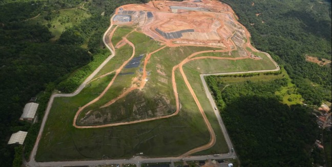Aterro Metropolitano Centro localizado no Cassange, em Salvador. Foto: Divulgação/Battre