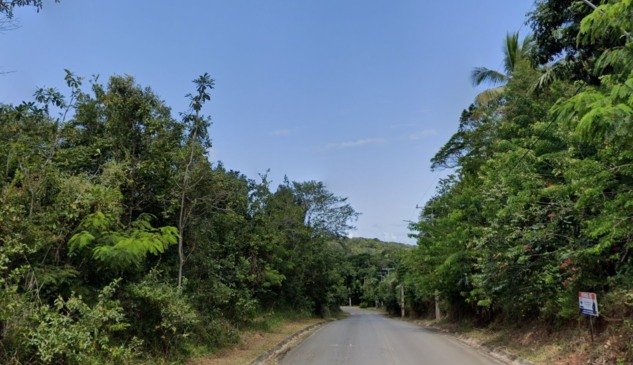 Trecho de estrada na região do Aruá, em Praia do Forte. Imagem: Google Street View/Reprodução