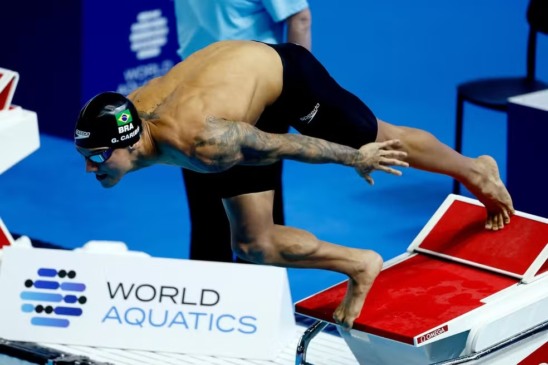 Guilherme Caribé nos 100m livre do Mundial | Foto: Satiro Sodré/CBDA