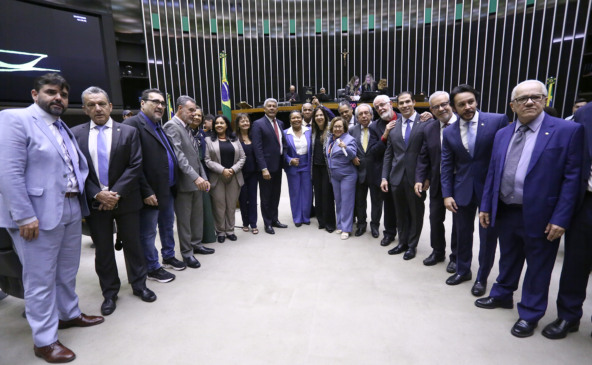 Comitiva da Bahia na sessão especial em homenagem ao 2 de Julho. Foto: Vinicius Loures/Câmara dos Deputados