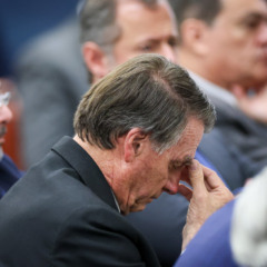Jair Bolsonaro durante interrogatório no STF. Foto: Gustavo Moreno/STF