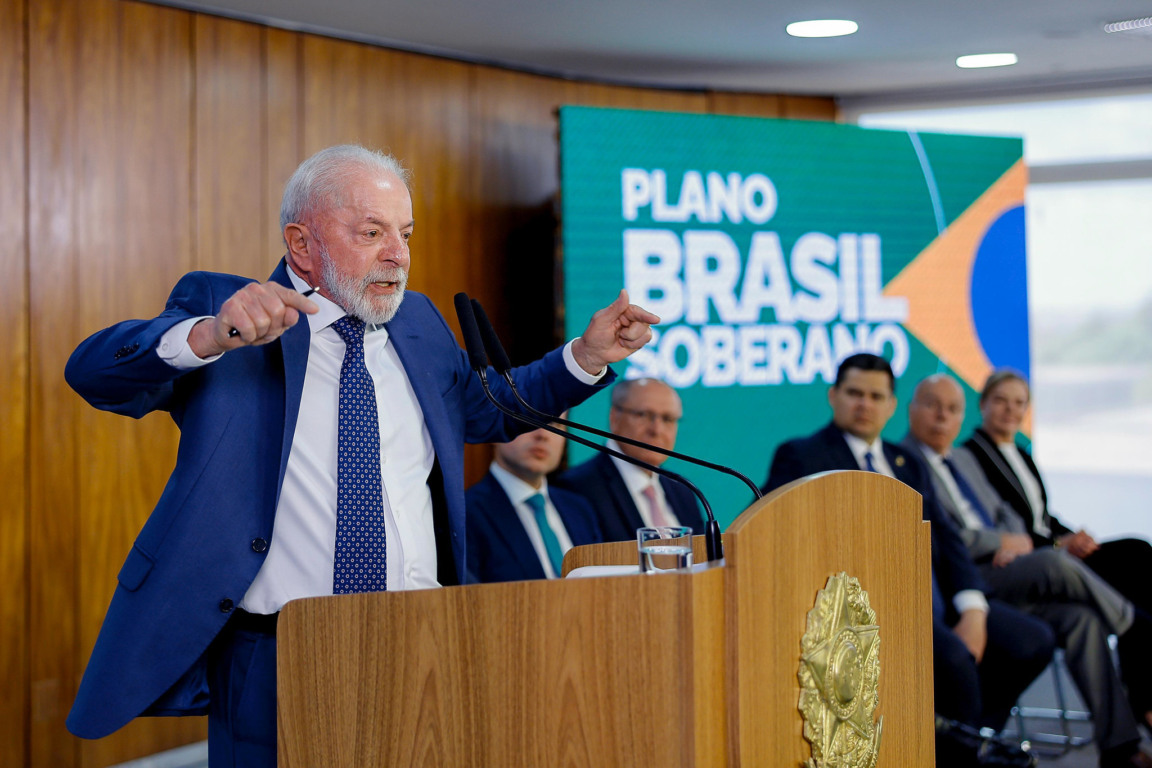 Lula durante lançamento do Brasil Soberano. Foto: Ricardo Stuckert/PR
