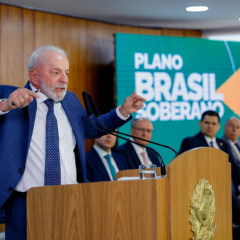 Lula durante lançamento do Brasil Soberano. Foto: Ricardo Stuckert/PR