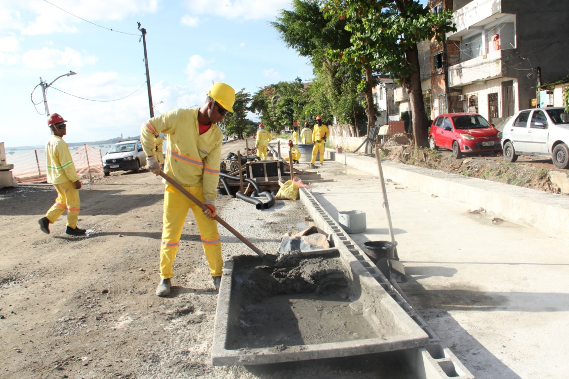 Obra de implantação do novo modal: o VLT. Foto: Vagner Souza/PS Notícias