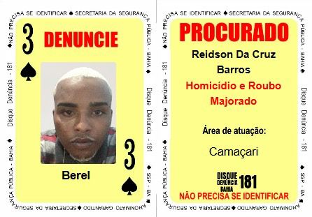Berel, traficante entra para o baralho do crime