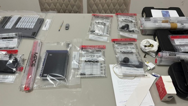 Material apreendido pela operação Ponto de Contato. Foto: Divulgação