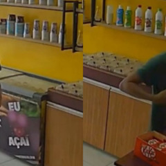 Homem rouba loja de açai