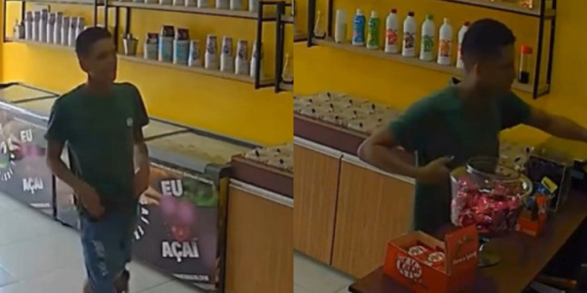 Homem rouba loja de açai