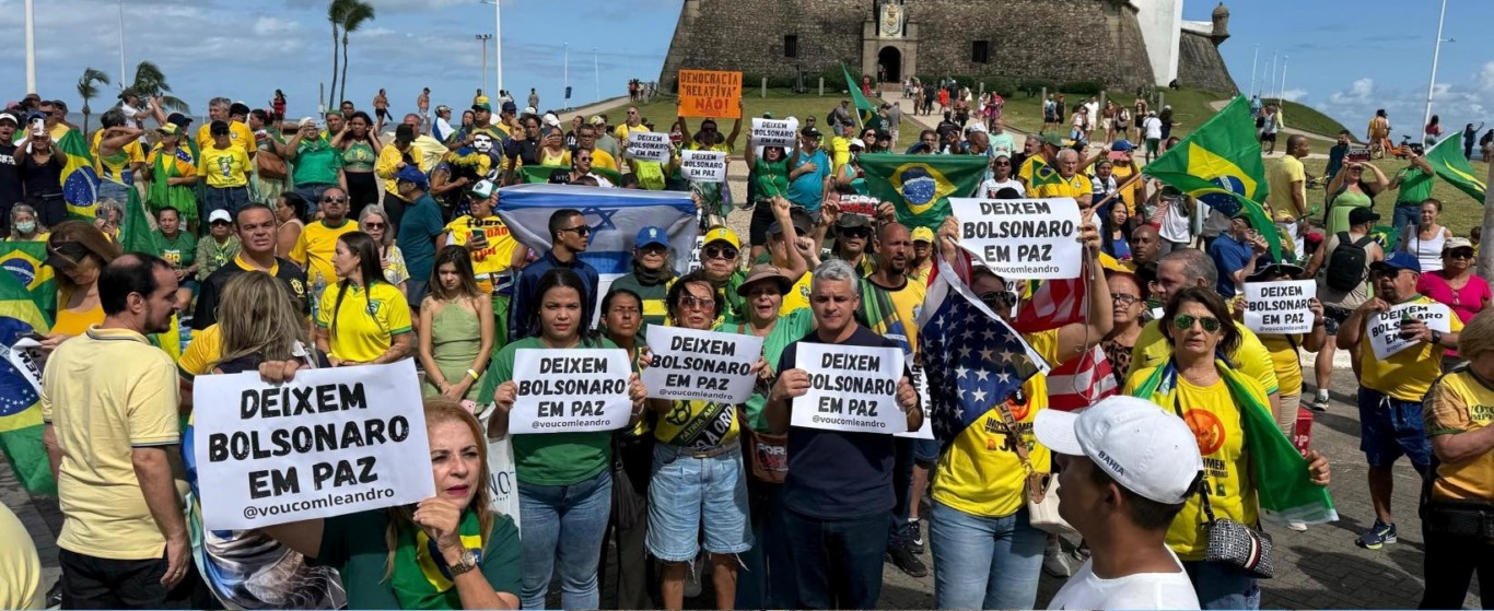 Ato bolsonarista no Farol da Barra. Foto: Divulgação