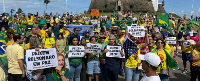 Ato bolsonarista no Farol da Barra. Foto: Divulgação