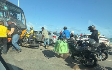 Acidente em Itapuã. Foto: Juliana Rodrigues/PS Notícias