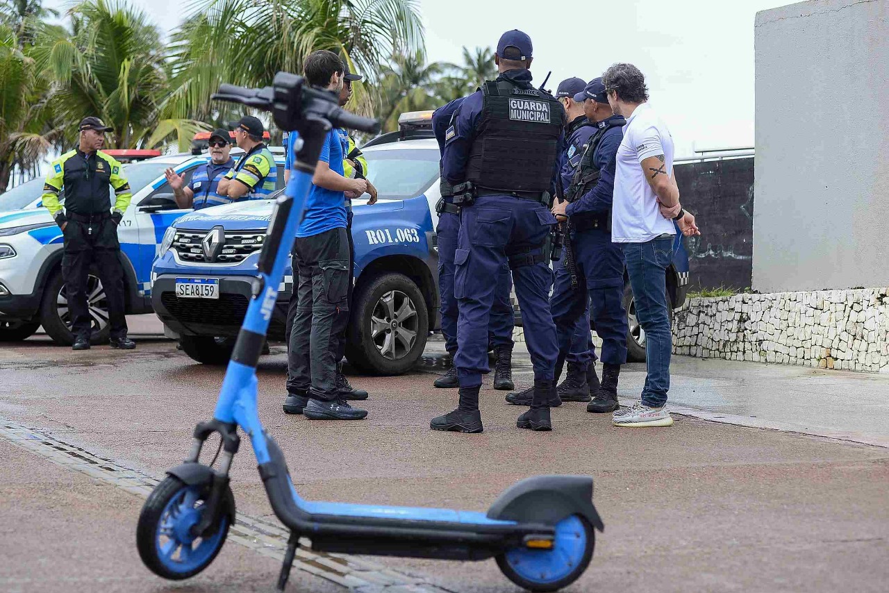 Patinetes elétricos foram usados mais de 400 mil vezes em Salvador. Foto: Jefferson Peixoto/Secom PMS