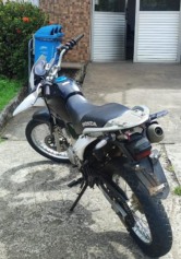 Moto foi apreendida pela polícia. Foto: Divulgação/PM-BA