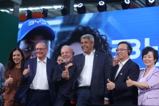 "Implantação da BYD torna a Bahia protagonista na produção de veículos sustentáveis", afirma Jerônimo