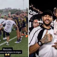 Foto: Foto: Reprodução / @neymarjr | @raulbaretta_photo / Santos FC