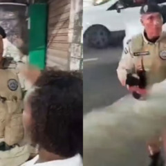 O policial agrediu o casal em São Marcos