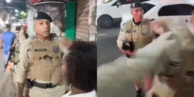 O policial agrediu o casal em São Marcos