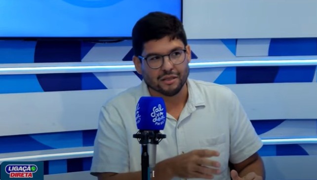 Diogo Medrado é comentarista no programa Ligação Direta | Imagem: Reprodução/YouTube