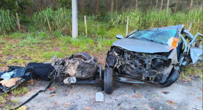 Acidente na BR-101. Foto: Jaguaré em Foco/Reprodução