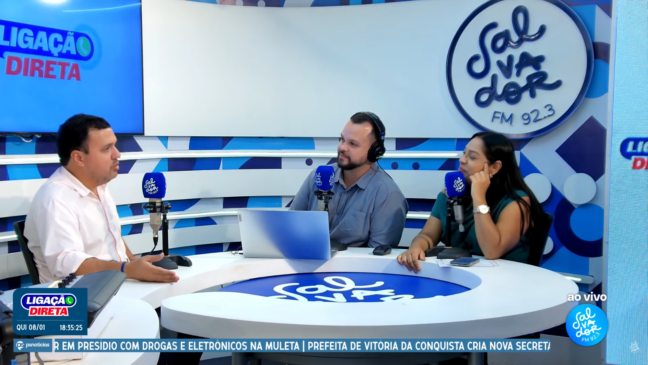 Alexandre Tinoco no programa Ligação Direta