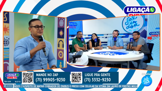 Diego Brito no programa Ligação Direta