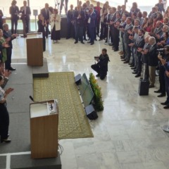 Cerimônia no Palácio do Planalto. Foto: Eduardo Aiache/GOVBA