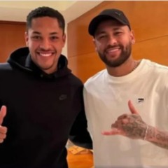 Vitor Roque, do Palmeiras, e Neymar, do Santos | Foto: Reprodu&ccedil;&atilde;o/Redes Sociais