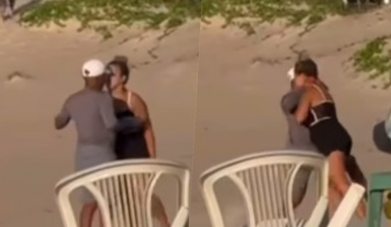 mulher agredida em praia