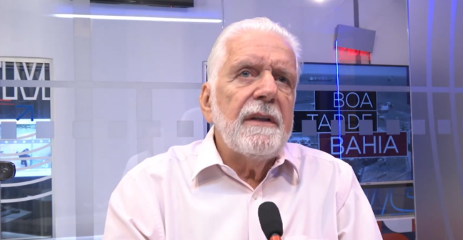 Senador Jaques Wagner na TV Band. Imagem: Reprodução/YouTube/Band Bahia