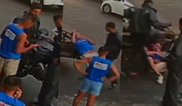 homens agredidos mototaxistas