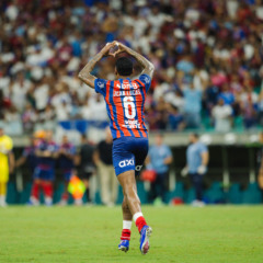Jean Lucas foi o respons&aacute;vel por dois gols do Bahia no cl&aacute;ssico. Foto: Rafael Rodrigues/EC Bahia